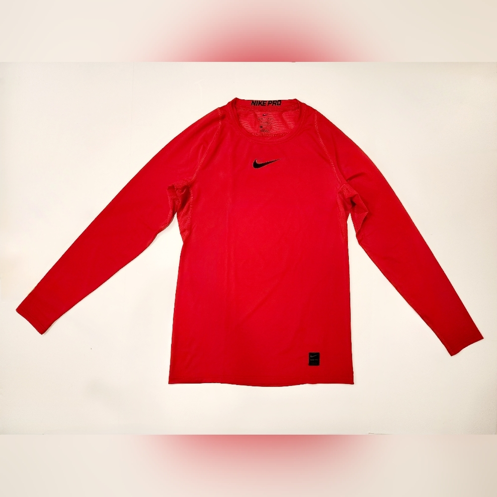 Nike Pro Dri Fit Fitted Long Sleeve Athletic Shirt